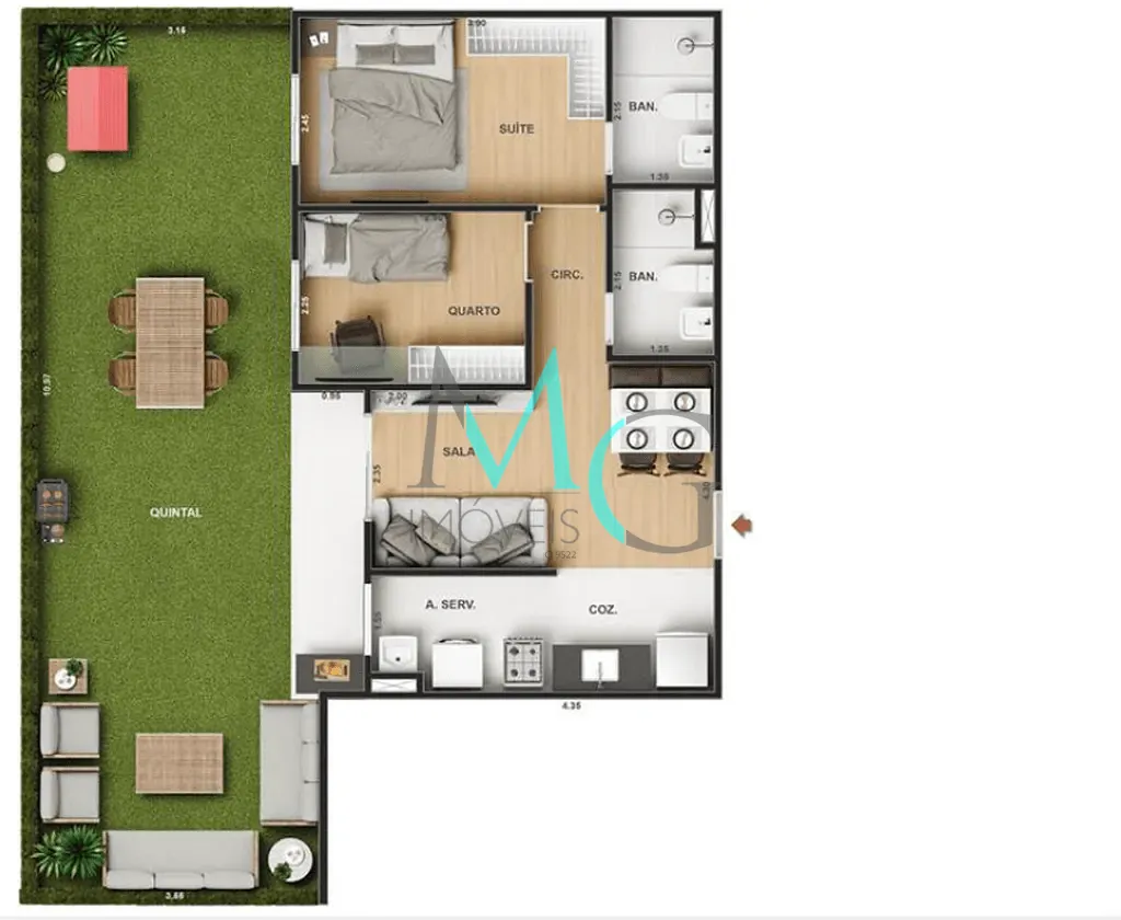 Apartamento, 2 quartos, 42 m² - Foto 29