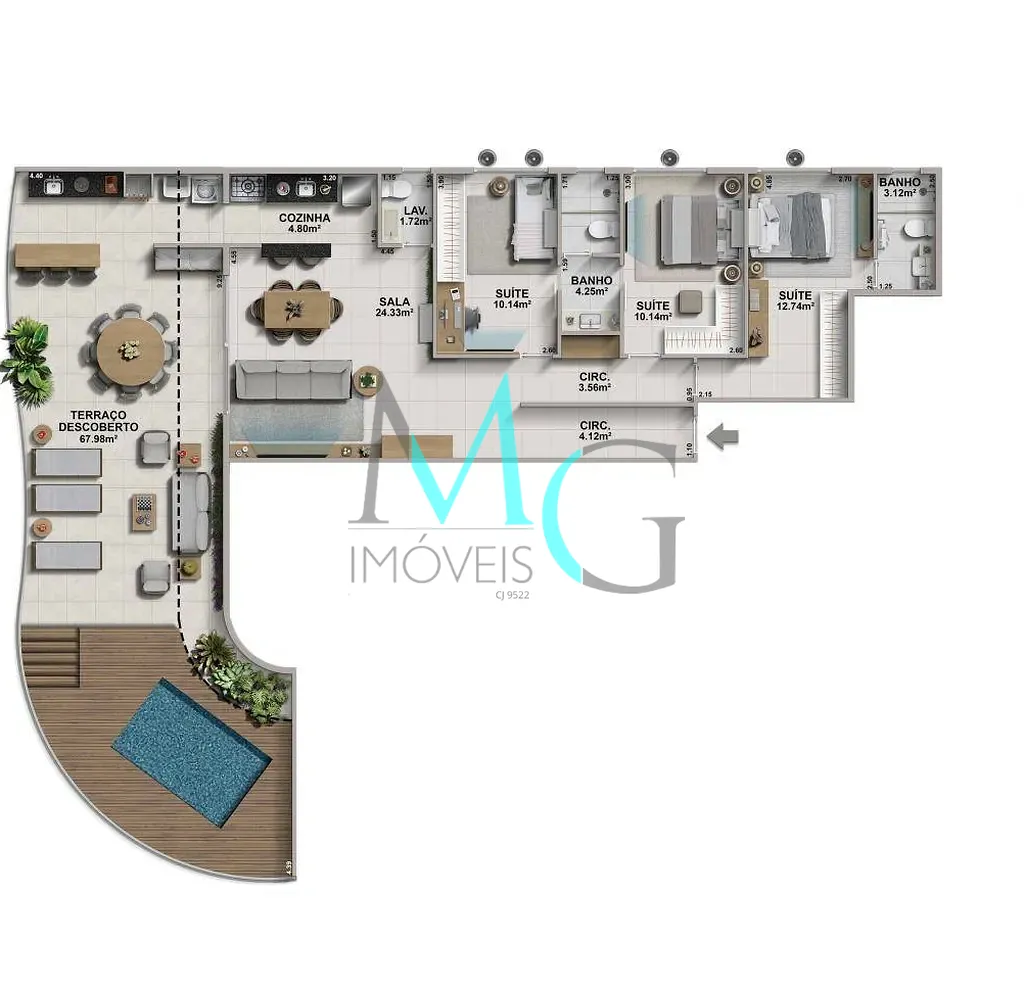 Apartamento, 3 quartos, 127 m² - Foto 13