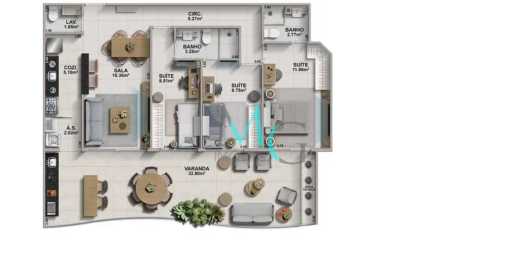 Cobertura, 3 quartos, 120 m² - Foto 10