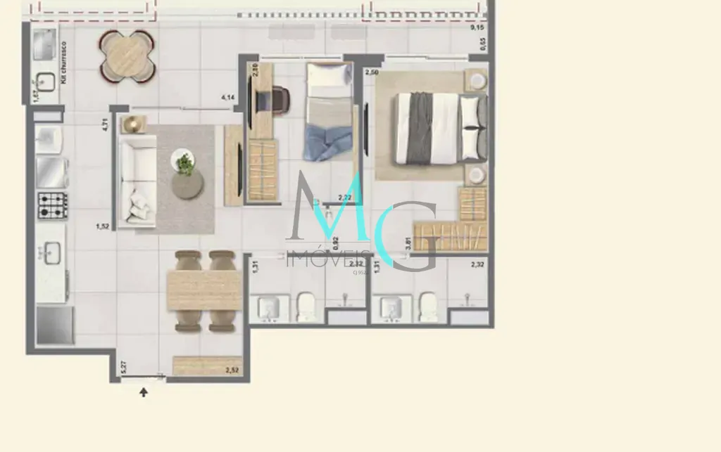 Apartamento, 3 quartos, 109 m² - Foto 63