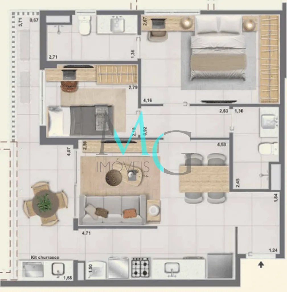 Apartamento, 3 quartos, 121 m² - Foto 66