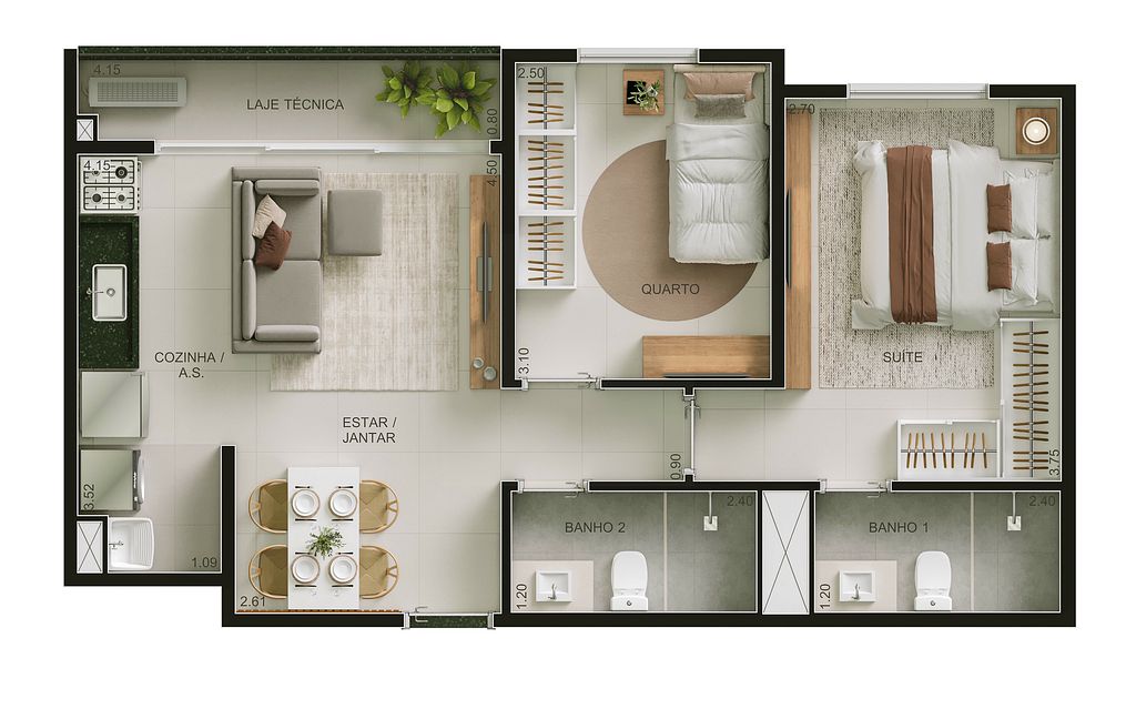 Apartamento, 2 quartos, 56 m² - Foto 22