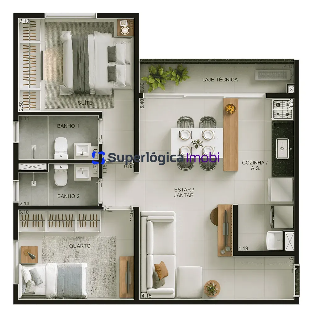 Apartamento, 2 quartos, 56 m² - Foto 23
