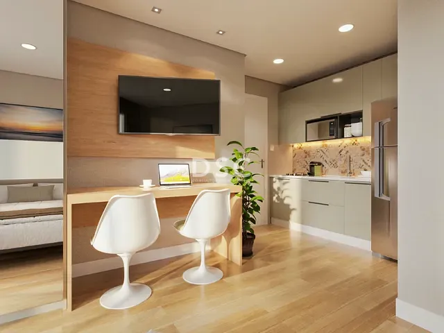 Studio 1 quarto e 1 banheiro, à venda, no bairro Bacacheri em Curitiba