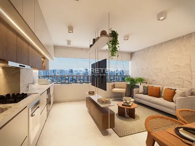 Apartamento 2 quartos e 1 banheiro, à venda, no bairro Brooklin Novo em São Paulo
