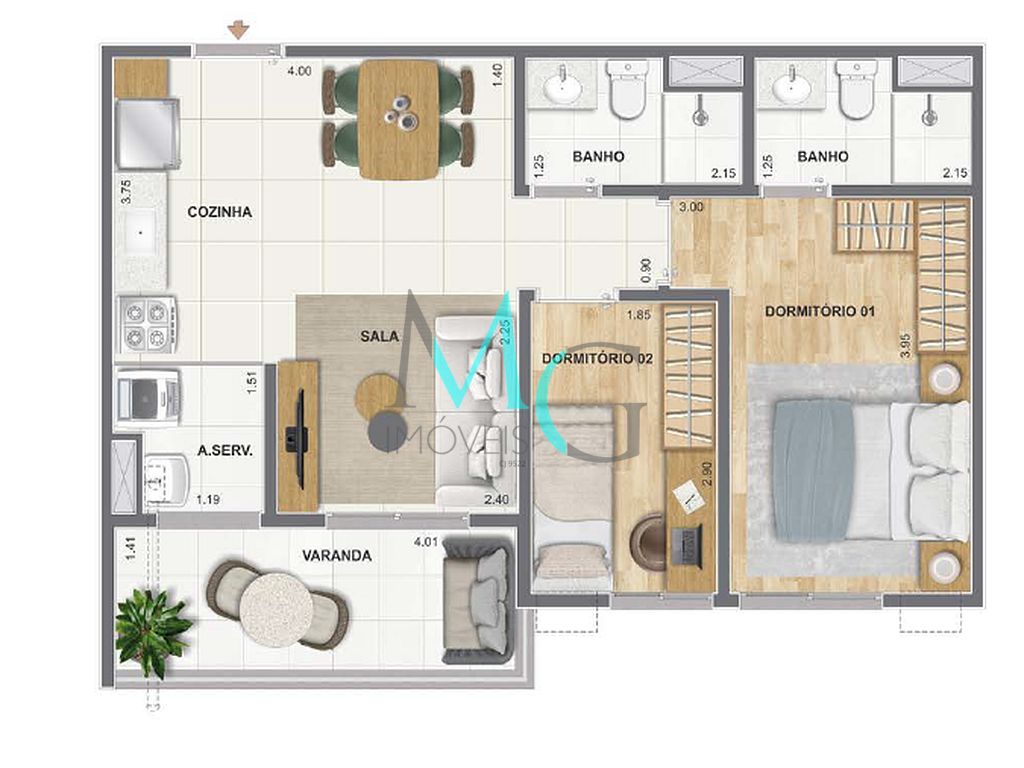 Apartamento, 2 quartos, 38 m² - Foto 26