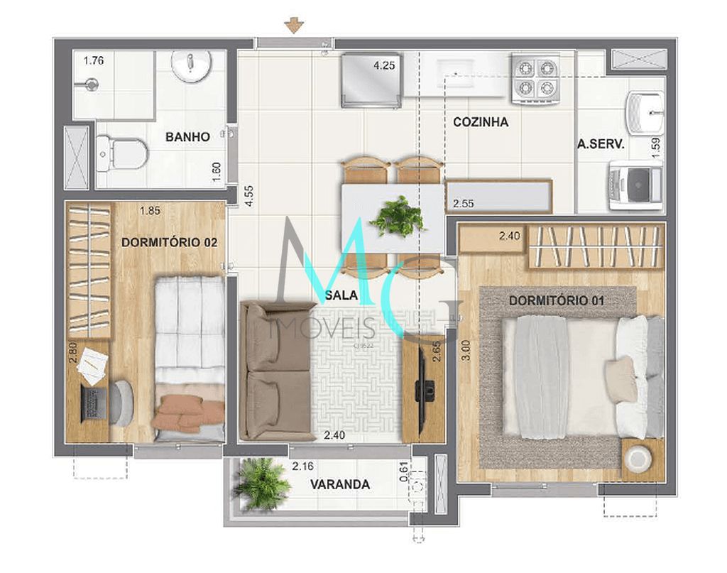 Apartamento, 1 quarto, 31 m² - Foto 21