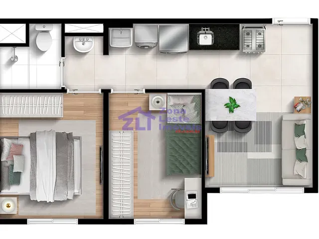 Apartamento 2 quartos e 1 banheiro, à venda, no bairro Vila Prudente em São Paulo