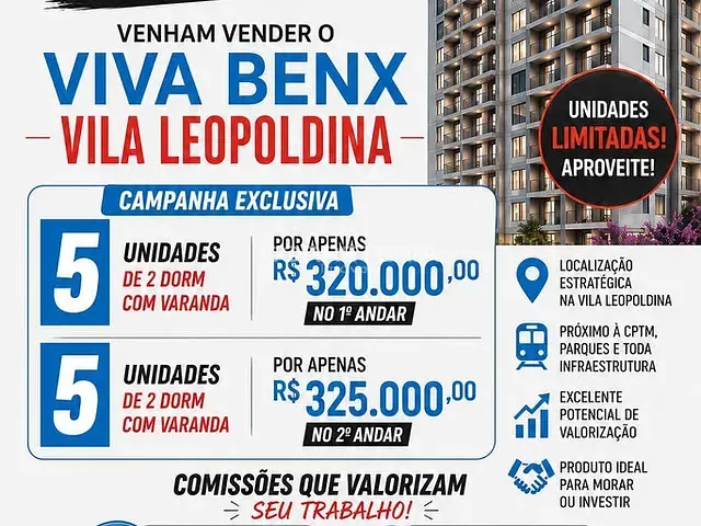 Apartamento 2 quartos e 1 banheiro, à venda, no bairro Vila Hamburguesa em São Paulo
