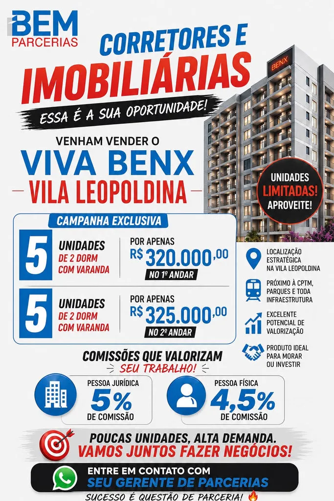 Empreendimento Residencial à venda Vila Hamburguesa São Paulo - SP | Viva Benx Leopoldina III