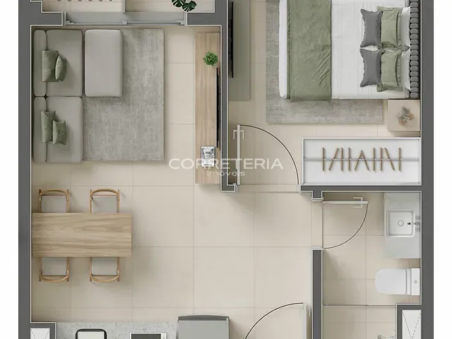 Apartamento 1 quarto e 1 banheiro, à venda, no bairro Indianópolis em São Paulo