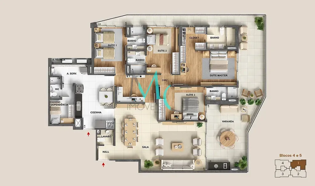 Apartamento, 4 quartos, 227 m² - Foto 23