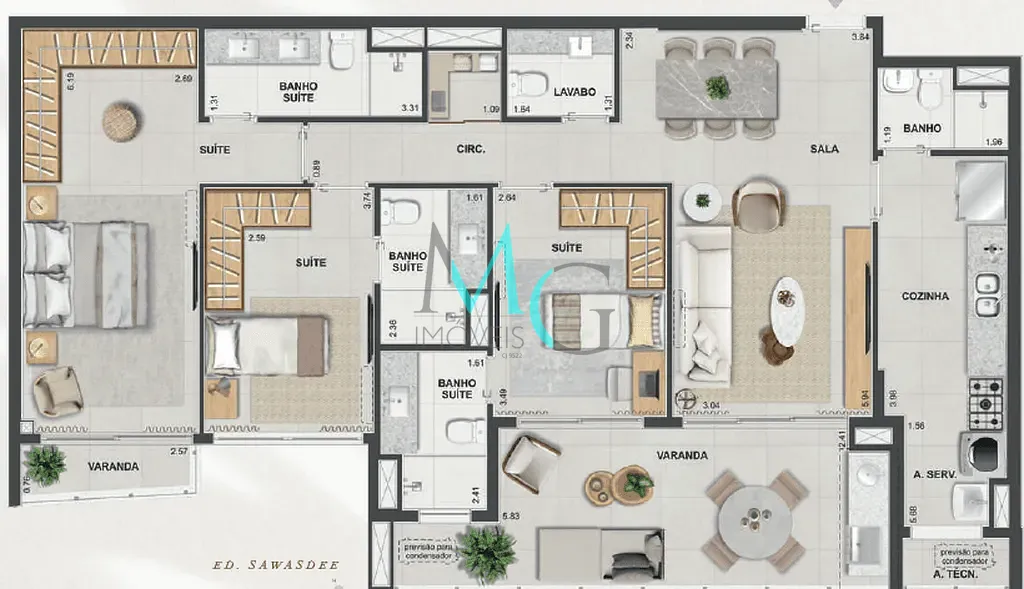 Apartamento, 3 quartos, 127 m² - Foto 56