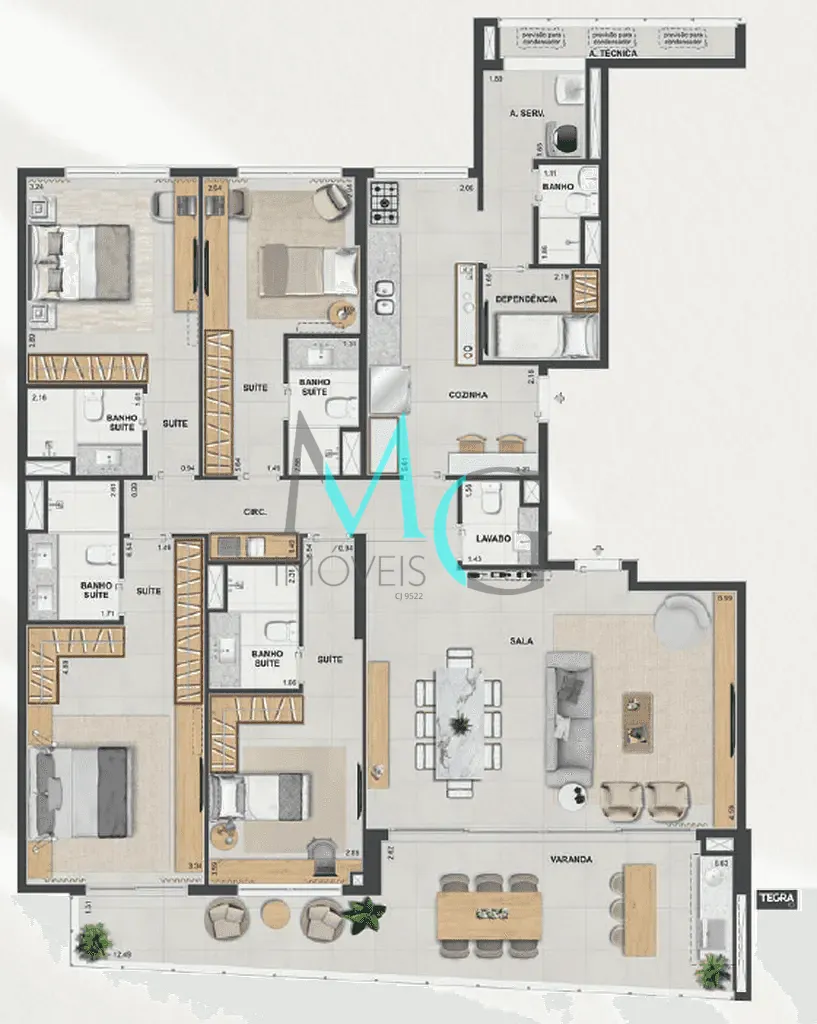 Apartamento, 3 quartos, 127 m² - Foto 60