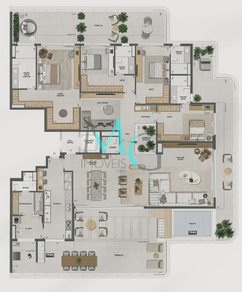 Apartamento, 4 quartos, 221 m² - Foto 37