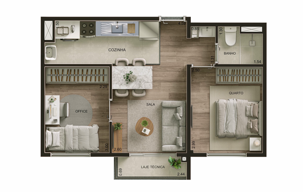 Apartamento, 2 quartos, 39 m² - Foto 19