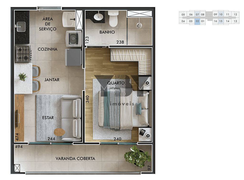 Apartamento, 2 quartos, 40 m² - Foto 5