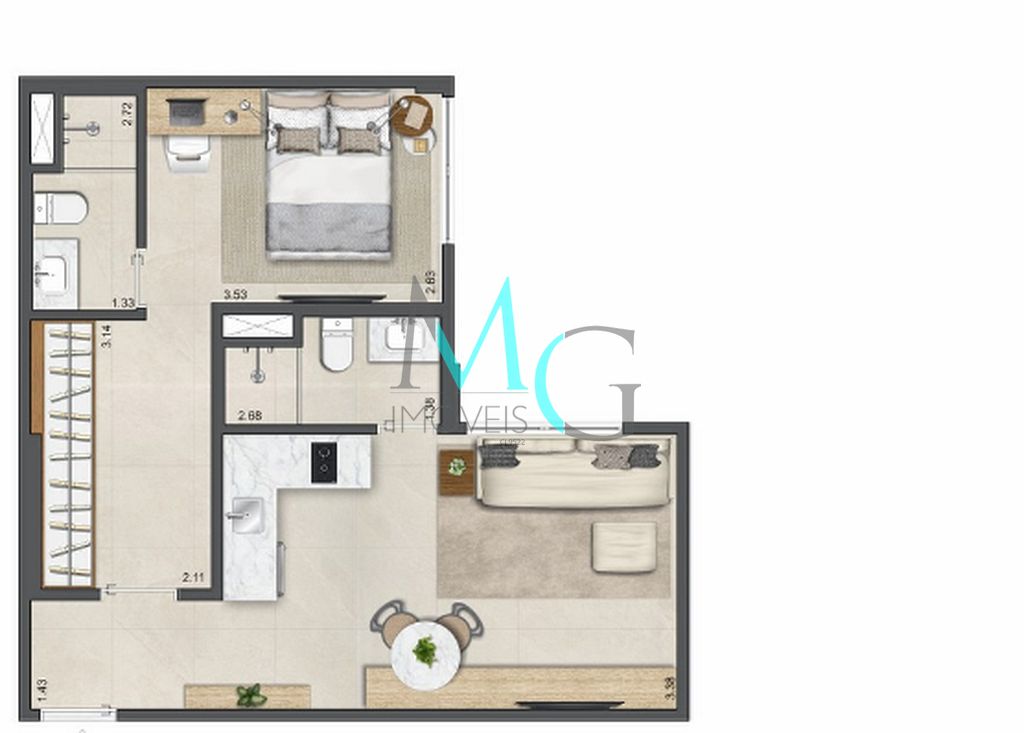 Cobertura, 1 quarto, 37 m² - Foto 15