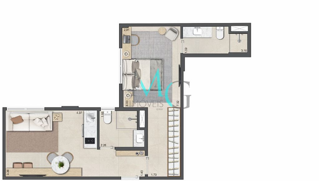 Cobertura, 1 quarto, 37 m² - Foto 18