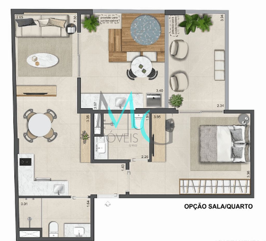 Cobertura, 1 quarto, 37 m² - Foto 24