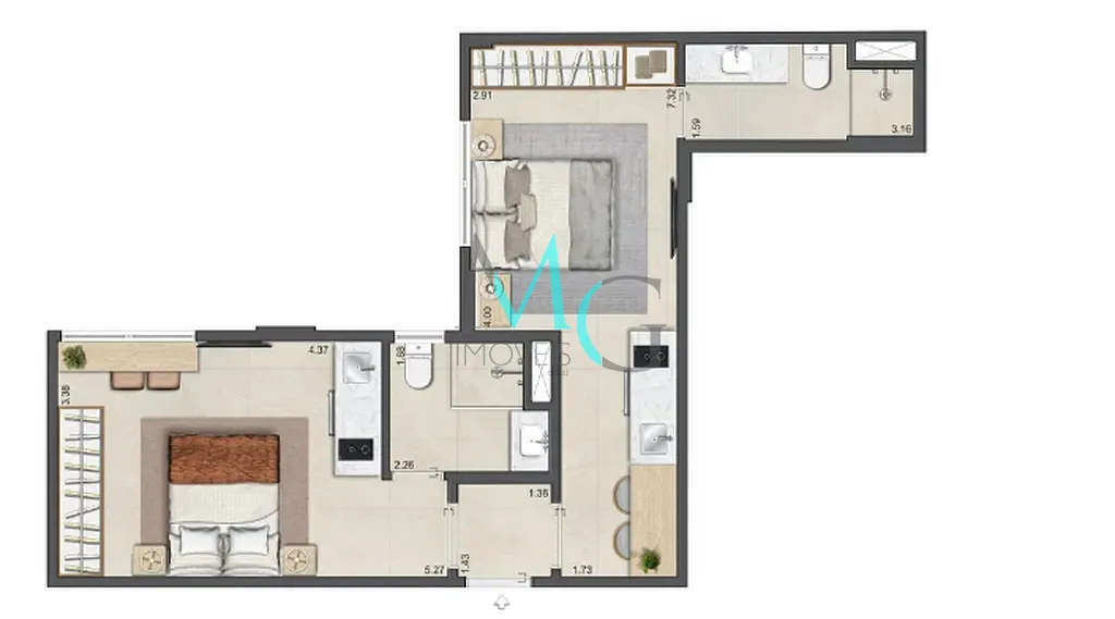Apartamento, 2 quartos, 61 m² - Foto 19