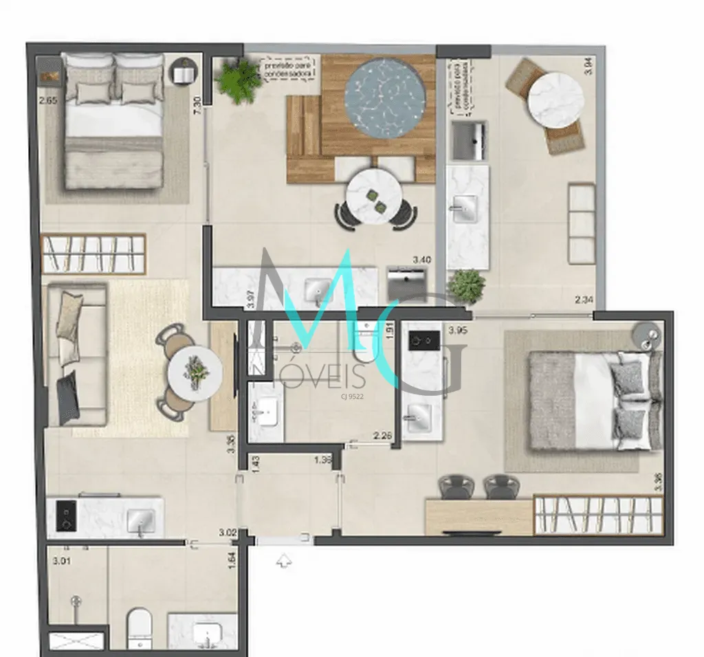 Apartamento, 2 quartos, 61 m² - Foto 25