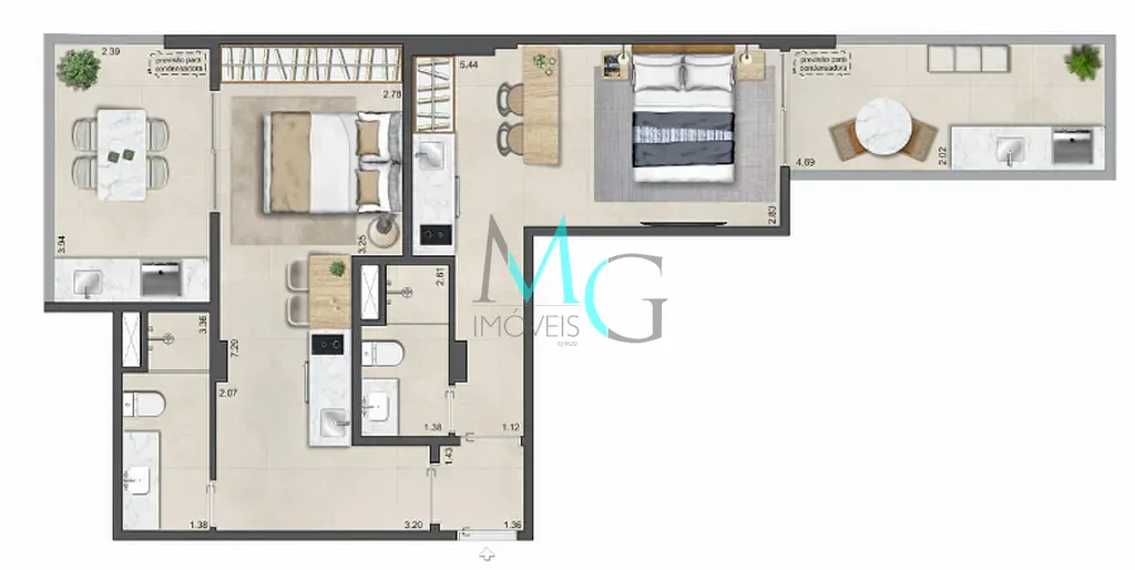Apartamento, 2 quartos, 77 m² - Foto 23