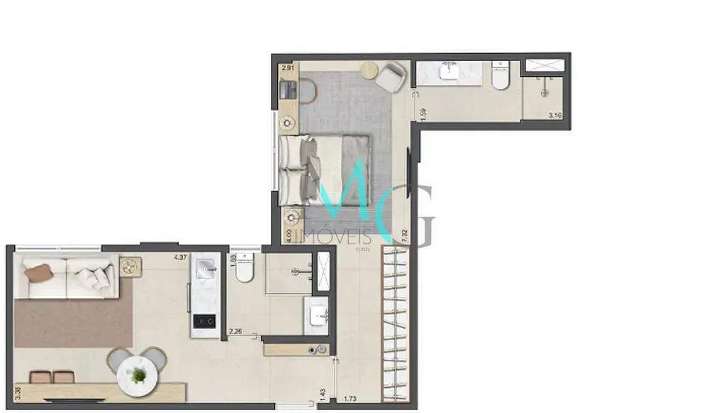Apartamento, 2 quartos, 44 m² - Foto 18