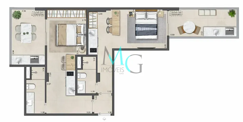 Apartamento, 2 quartos, 44 m² - Foto 23