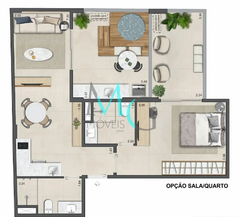 Apartamento, 2 quartos, 44 m² - Foto 24