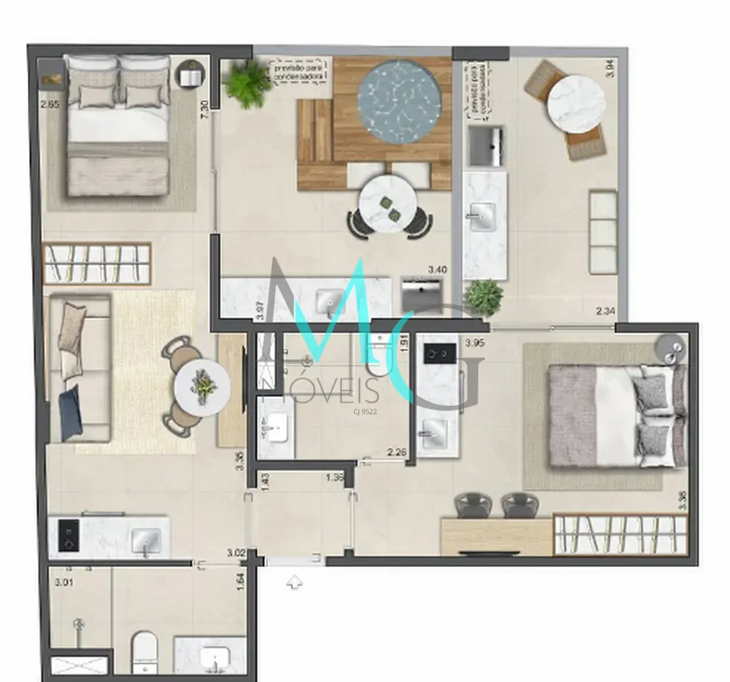 Apartamento, 2 quartos, 44 m² - Foto 25