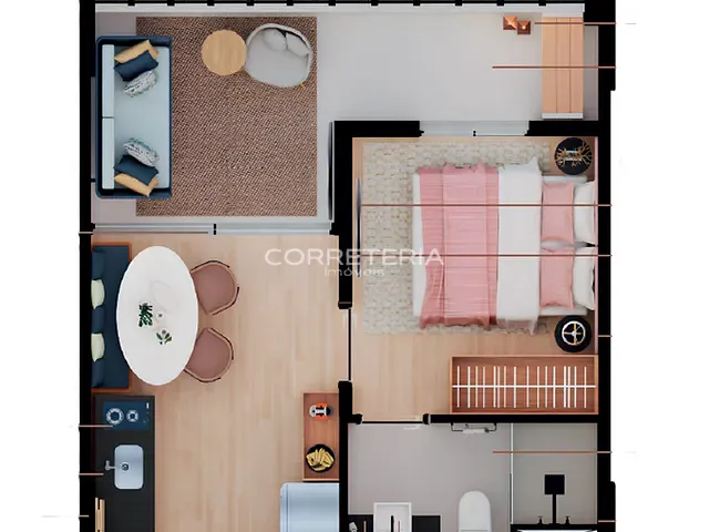 Studio 1 quarto e 1 banheiro, à venda, no bairro Moema em São Paulo