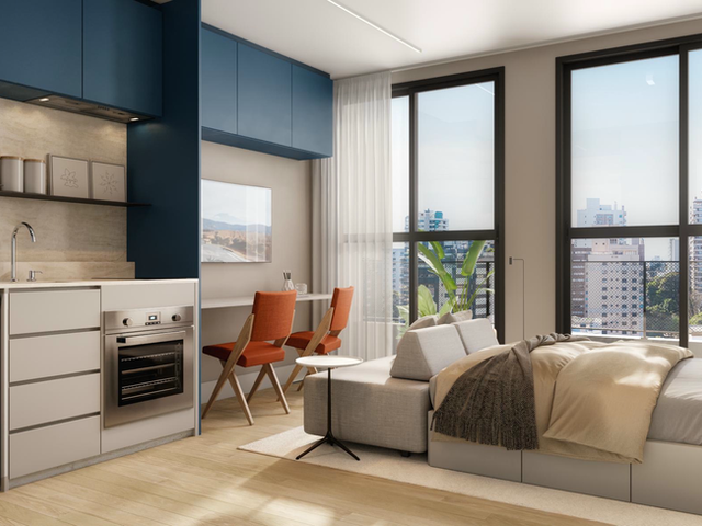 Foto do Apartamento - Apartamento à venda 1 Quarto 22.79M² Rebouças Curitiba - PR | Core Silva Jardim | Vibra Imob