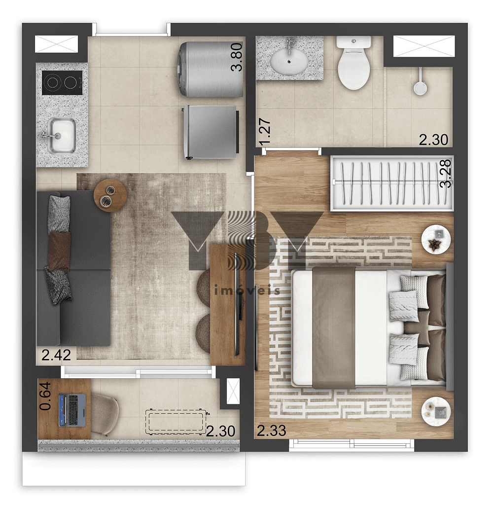 Apartamento, 1 quarto, 32 m² - Foto 33