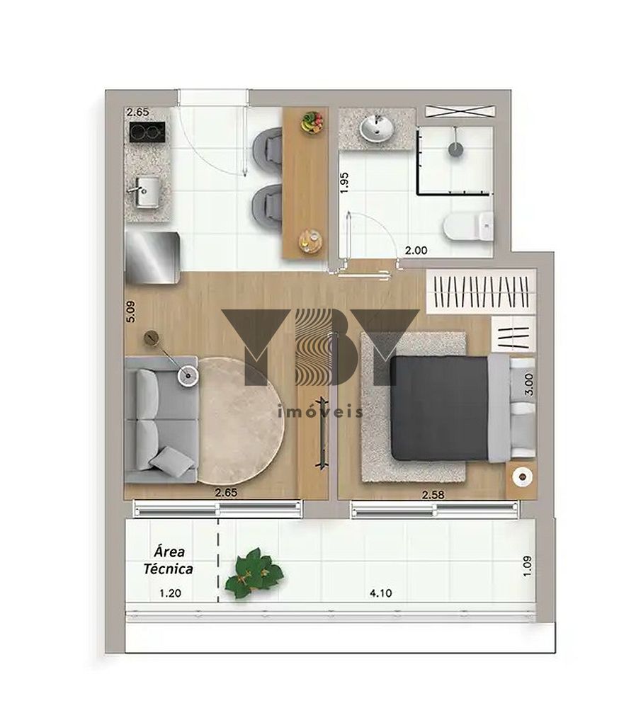 Apartamento, 1 quarto, 45 m² - Foto 11