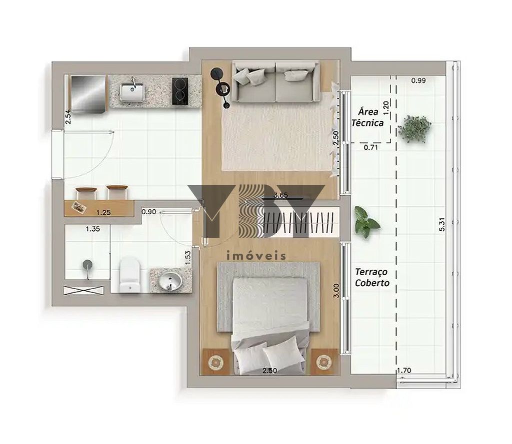 Apartamento, 1 quarto, 28 m² - Foto 10