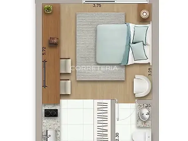 Apartamento 1 quarto e 1 banheiro, à venda, no bairro Sumaré em São Paulo