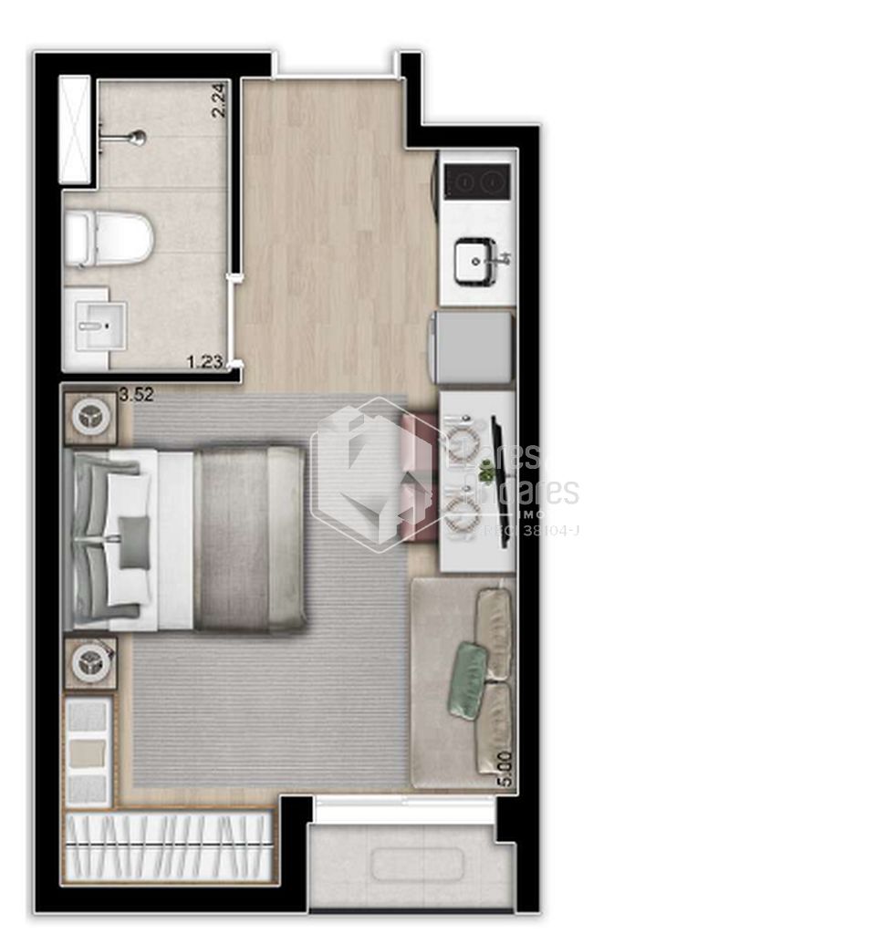 Apartamento à venda com 1 quarto, 29m² - Foto 12