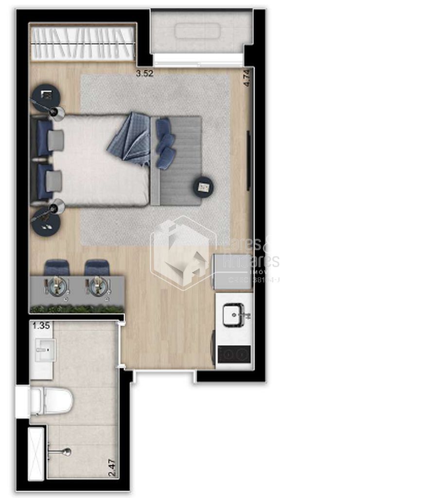 Apartamento à venda com 1 quarto, 29m² - Foto 13