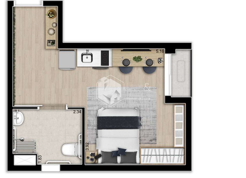 Apartamento à venda com 1 quarto, 29m² - Foto 15