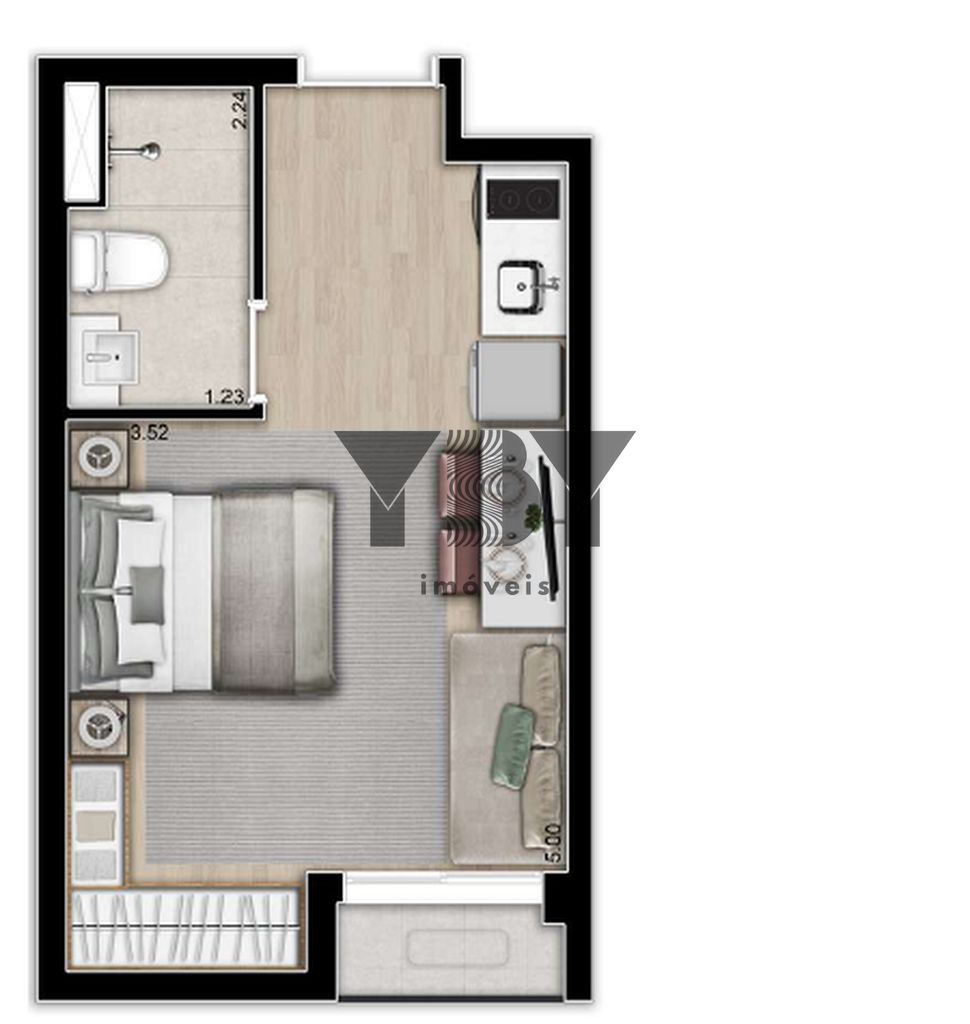 Apartamento à venda com 1 quarto, 24m² - Foto 12