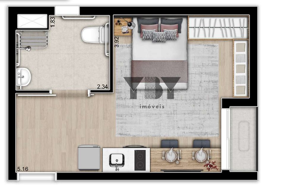 Apartamento à venda com 1 quarto, 24m² - Foto 14