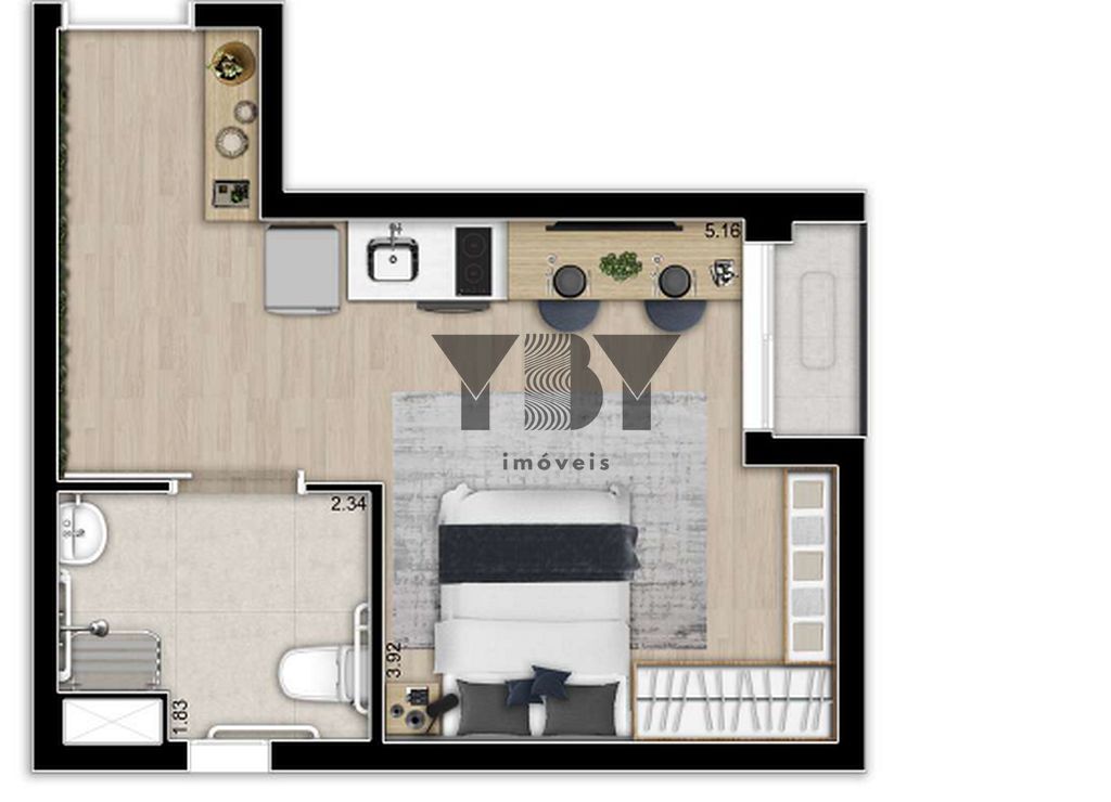 Apartamento à venda com 1 quarto, 24m² - Foto 15