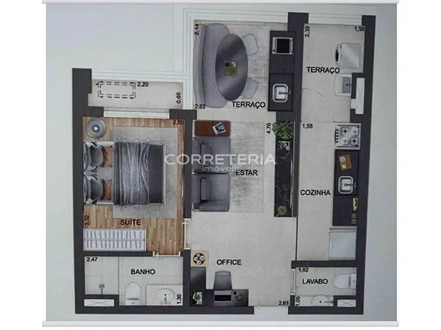 Apartamento 1 quarto e 1 banheiro, à venda, no bairro Vila Mariana em São Paulo