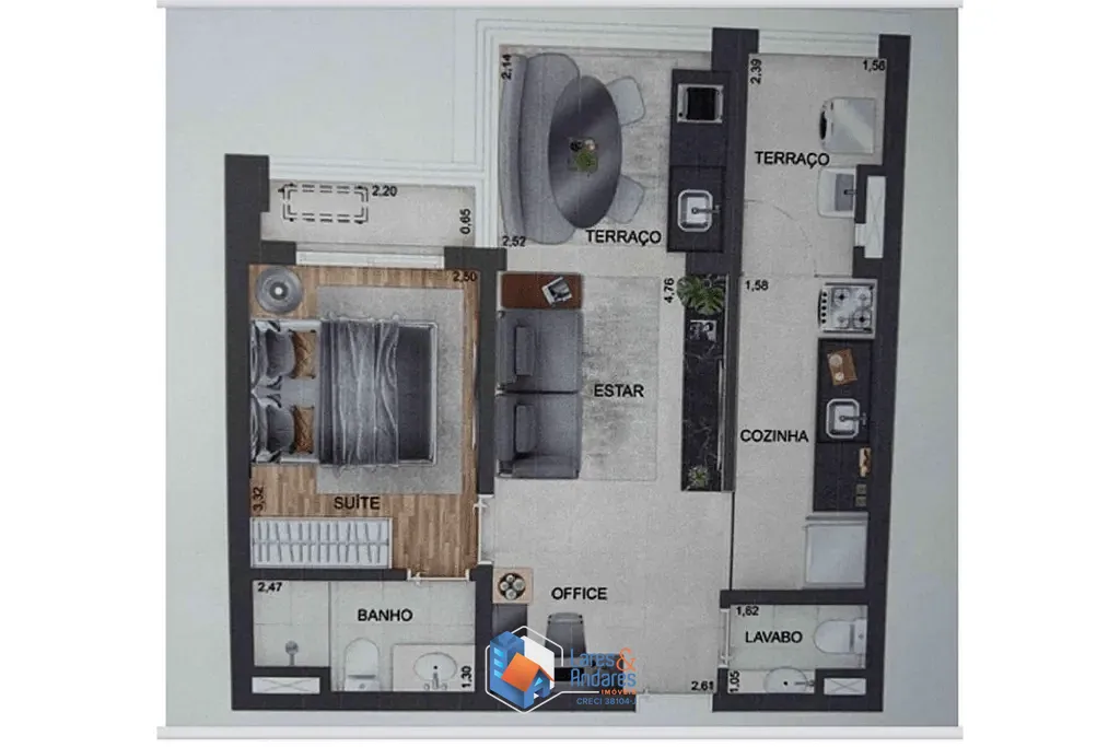 Apartamento, 1 quarto, 51 m² - Foto 3