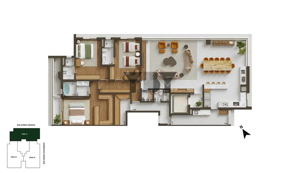 Apartamento, 3 quartos, 163 m² - Foto 42