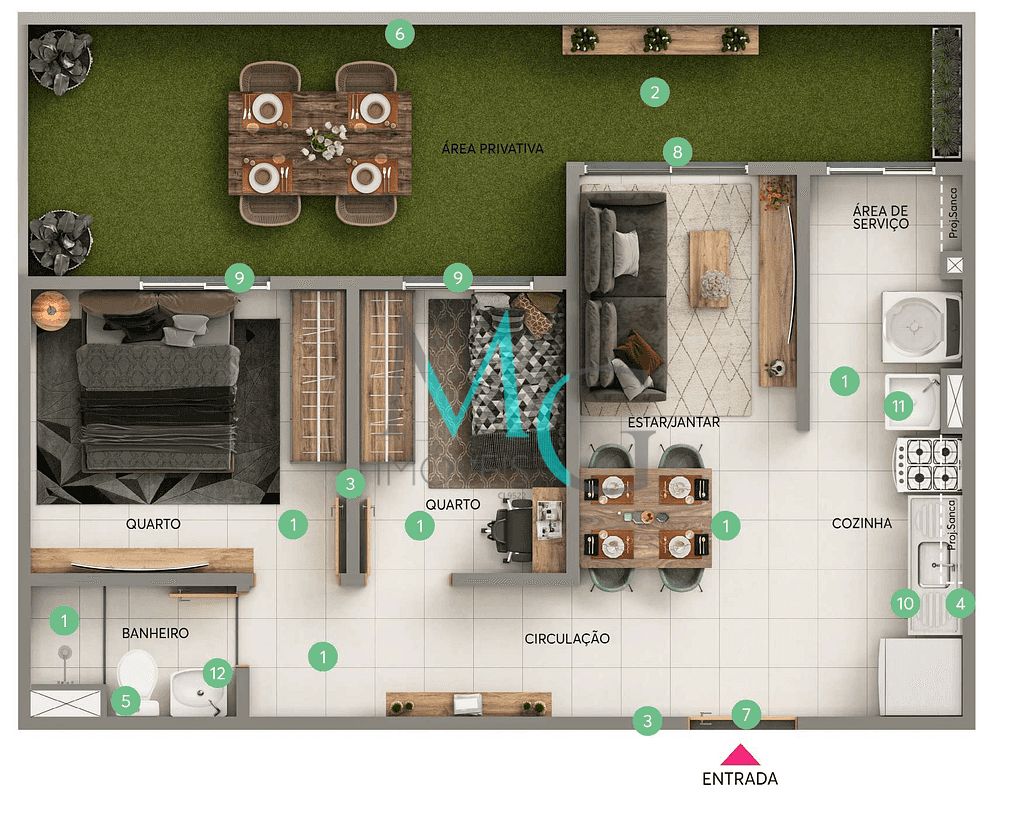 Apartamento, 2 quartos, 35 m² - Foto 6