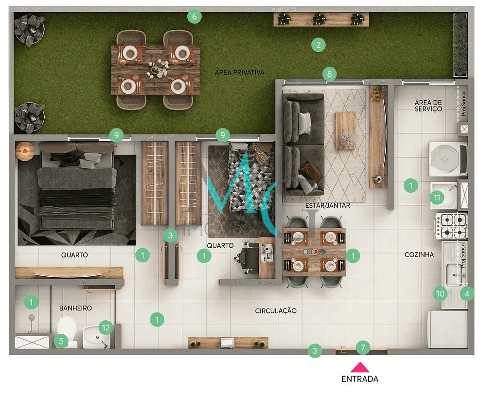 Apartamento, 2 quartos, 40 m² - Foto 6