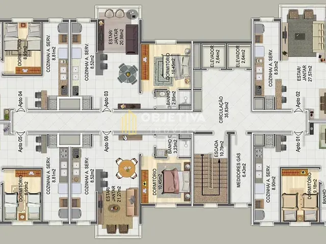 Apartamento 2 quartos e 2 banheiros, à venda, no bairro Jardim Botânico em Porto Alegre