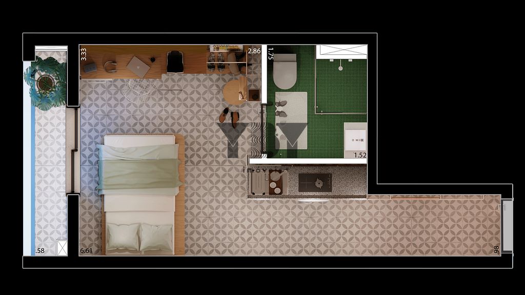 Apartamento, 1 quarto, 17 m² - Foto 14